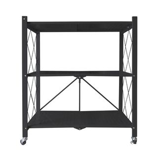 Estantería Plegable Con Ruedas Negro NUEVO