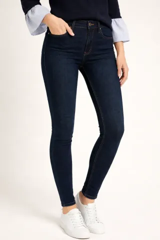 Calças de ganga skinny escuras