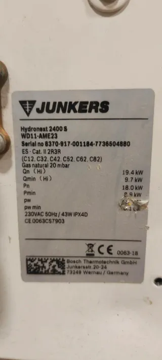 Conjunto Cables Calentador Junkers Bosch