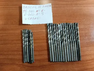 20 Brocas de Pared N° 6 Usadas