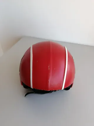 Casco Vespa Rojo Estrella Blanca