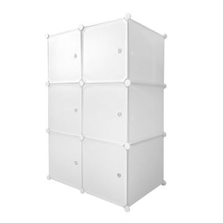 Armario Vestidor 6 Cubos 110x75x47 Cm Blanc NUEVO