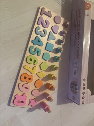 Juego de madera números y formas