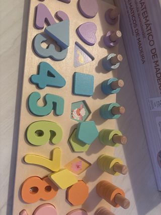 Juego de madera números y formas
