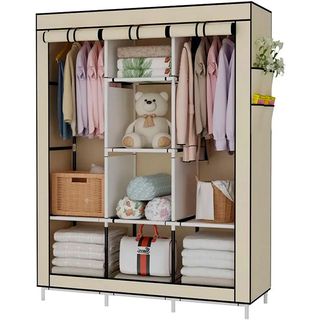 Armario Vestidor Tela 170x127x45 Cm Beige NUEVO