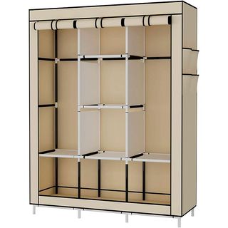 Armario Vestidor Tela 170x127x45 Cm Beige NUEVO