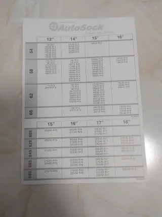 Cadenas para nieve AutoSock Talla 66 (M)