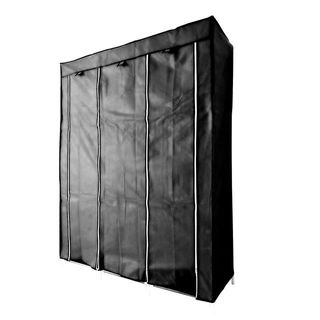 Armario Vestidor Tela Puertas 170x130 Negro NUEVO!