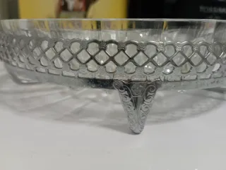 Entremesera cristal tallado. Antigüedad vintage.