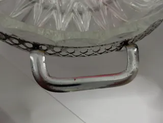 Entremesera cristal tallado. Antigüedad vintage.