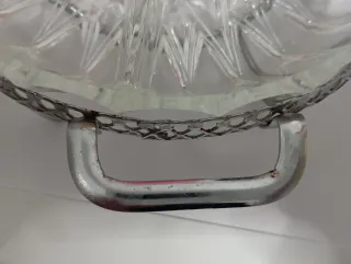 Entremesera cristal tallado. Antigüedad vintage.