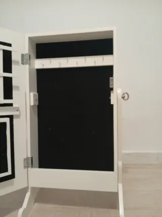 Espejo tocador de madera y cristal