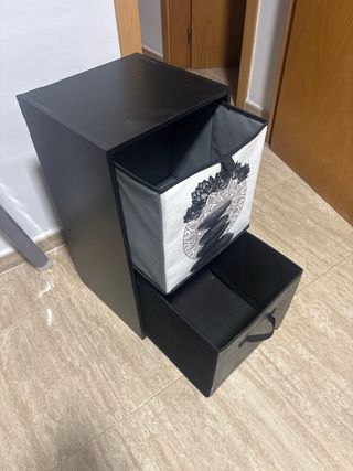 Estantería Mueble Negro y Gris