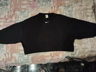 Sudadera Nike Crop Negra oversite