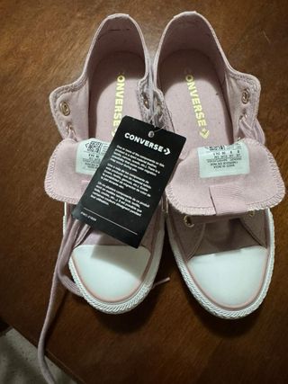 Scarpe Converse glicine logo stampato