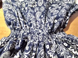 Vestido Guts & Love azul y blanco