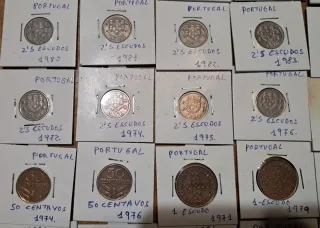 Colección 43 monedas Portugal Escudos y Centavos