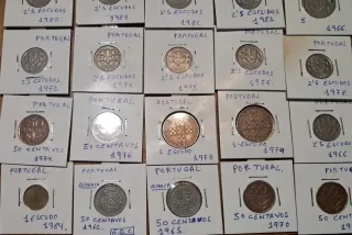 Colección 43 monedas Portugal Escudos y Centavos