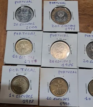 Colección 43 monedas Portugal Escudos y Centavos