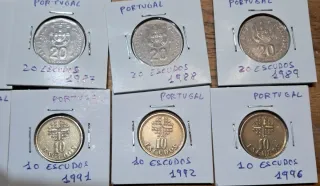 Colección 43 monedas Portugal Escudos y Centavos