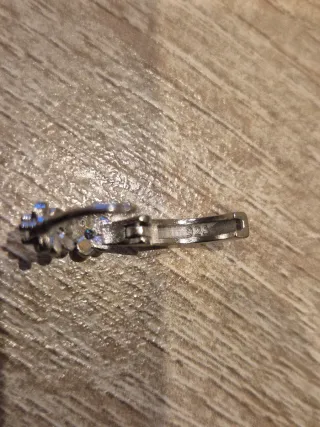 Pendientes aro plata 925 flores circonitas