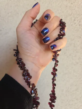 Collana donna granata oro