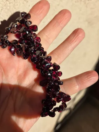 Collana donna granata oro