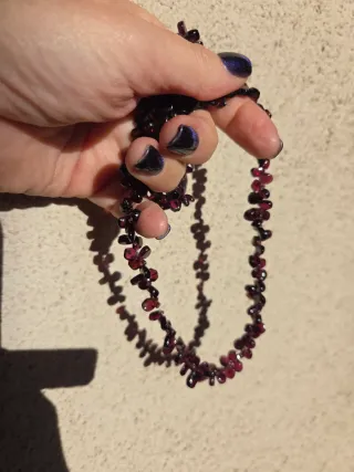 Collana donna granata oro