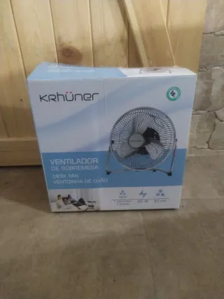 Ventilador Krhuner Plata/Blanco
