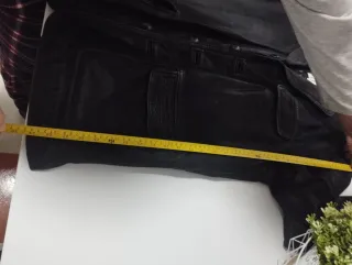 Chaqueta de Piel Progetto Pelle Negra Hombre