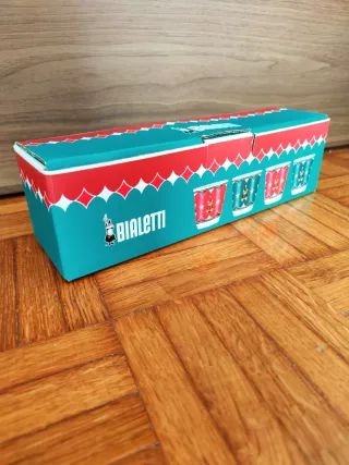 Set 4 Bicchierini tazzine Caffè Bialetti - Nuovi