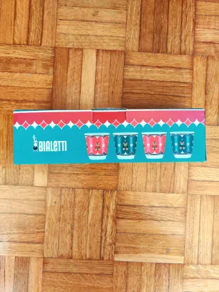 Set 4 Bicchierini tazzine Caffè Bialetti - Nuovi