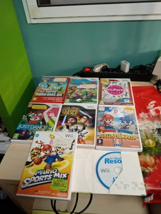 Nintendo Wii Negra con Accesorios