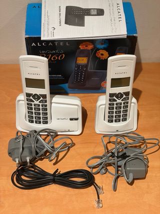 2 Teléfonos Alcatel P160 Duo Manos Libres