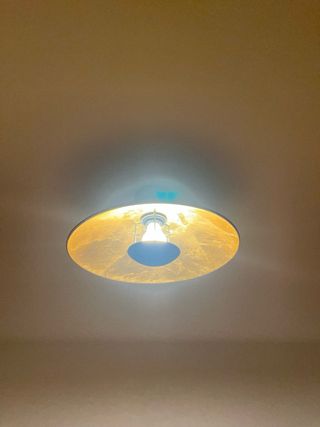 Lámpara de techo Lindby negra y dorada