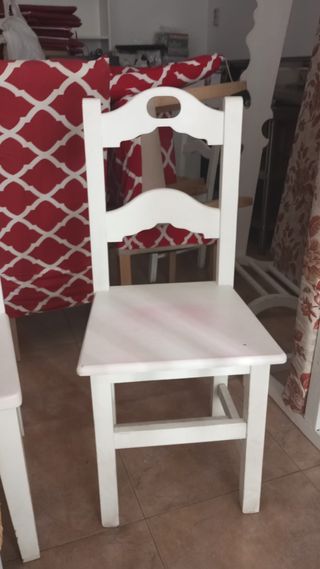Sillas de patio andaluz blancas (madera)