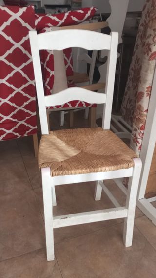 Sillas de patio andaluz blancas (madera)