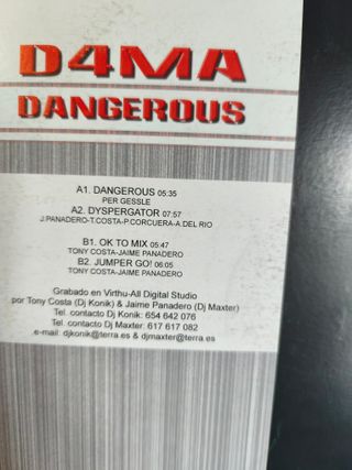 D4MA - Dangerous MAXVINILOS