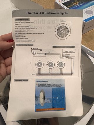 Dos Focos LED Piscina colores 45W