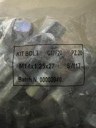 Tornillos llanta M14x1.25x27 asiento cónico – pack