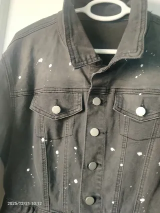 Vestido tejano negro desgastado Talla XL