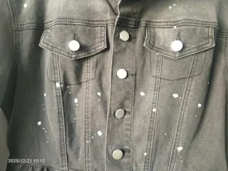 Vestido tejano negro desgastado Talla XL