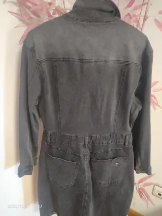 Vestido tejano negro desgastado Talla XL