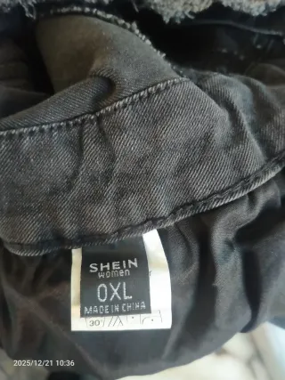 Vestido tejano negro desgastado Talla XL