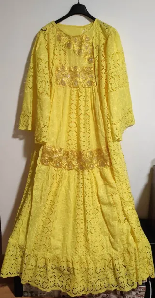 Vestido Novia Mexicana Dorado