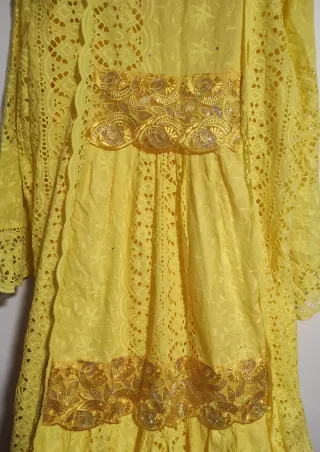 Vestido Novia Mexicana Dorado