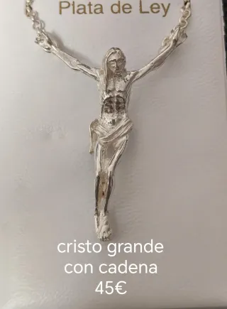 Colgante Cristo Plata de Ley con Cadena