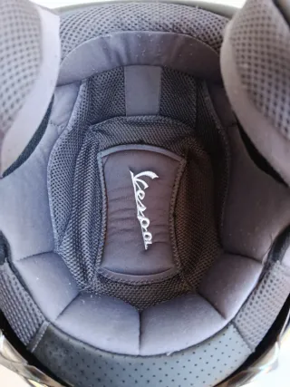 Casco Jet Vespa Negro mate