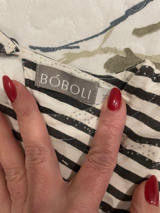 Vestido Boboli rayas y tul con lentejuelas