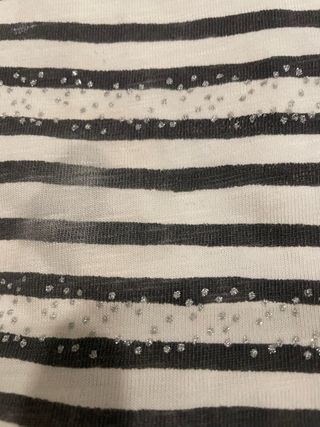 Vestido Boboli rayas y tul con lentejuelas